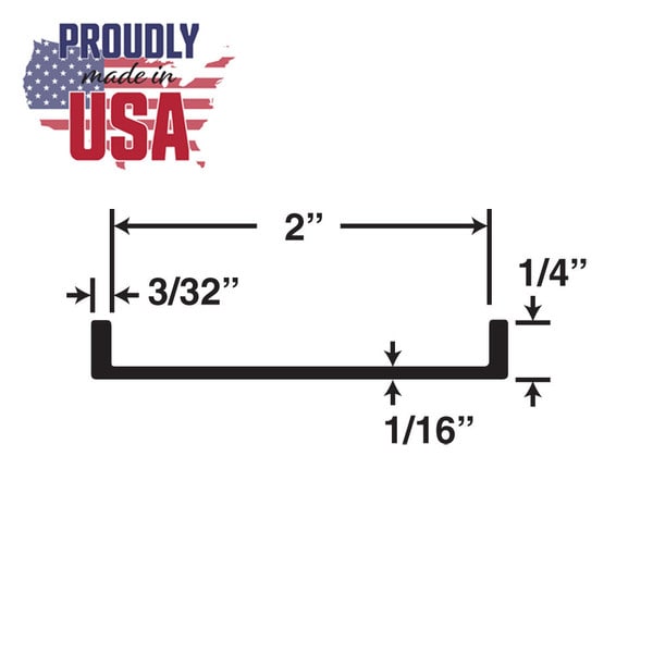 2in | Rigid Styrene | U Channel Moulding