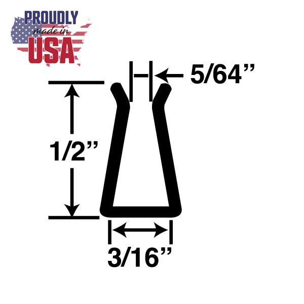 3/16in | Rigid Styrolux | U Channel Moulding