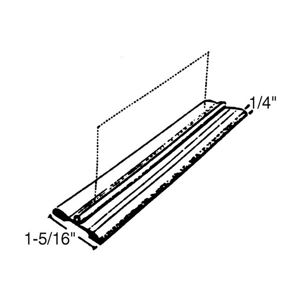 1/8in | Clear Butyrate | Sign Holder | 12ft Long | 33-SIGN Series