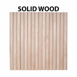 1ft Wide x 8ft High Unfinished Solid Wood Decorative Tambour Sheet 3/4" Half Round Slats Pattern