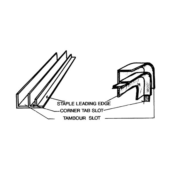 Brown Tambour Track Curve for 1/4" - 5/16" Thick Doors