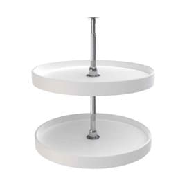 Rev-A-Shelf | 24in | White | Polymer Full Circle Lazy Susans | 2-Shelf