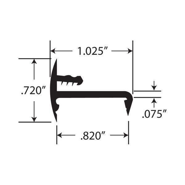 Adjustable Glass Retainer Fits 1/16in to 1/4in Panels