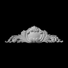 20-1/4" Wide x 6-1/4" High Unfinished Polymer Resin Cartouche