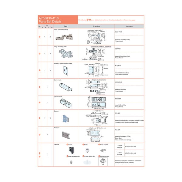 Sugatsune Overlay Pocket Door Systems Slides for 1 Door Ranging from 19-11/16" to 63" High