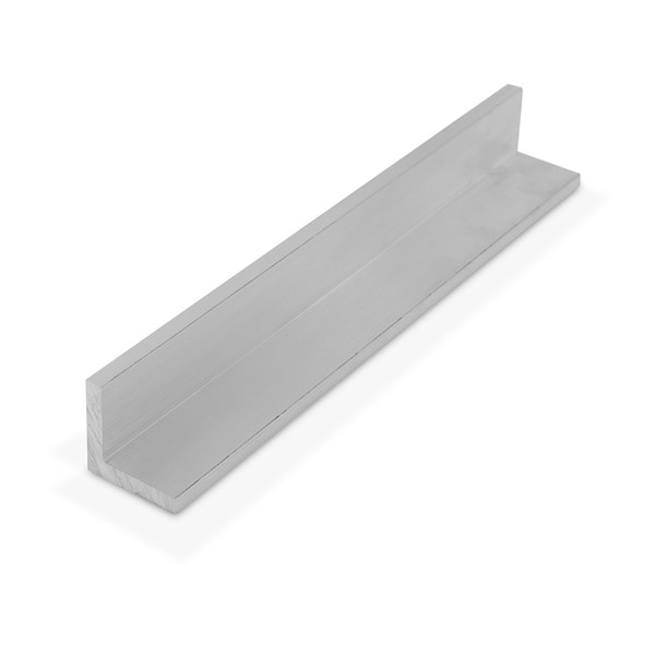 1in x 1in x 3/16in Thick | Mill Finish Aluminum Even Leg | 90° Angle Moulding