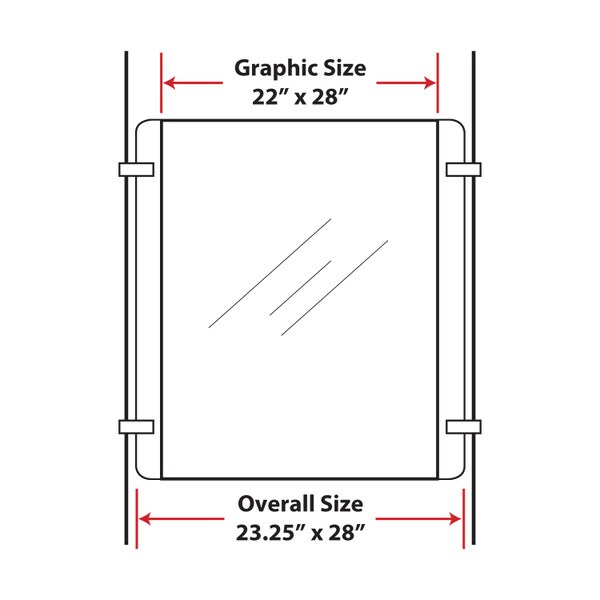 Cable Shelving Hardware 22in W X 28in H Sign Holder