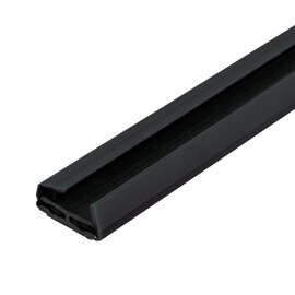 Black PVC Casing Trim with Adhesive Tape for 1/2" Panels 12' Length