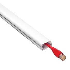 White Snap Latching Duct with Adhesive - 6ft Lengths