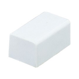 White Plastic End Cap for Wire Hider or Snap Latching Duct Systems