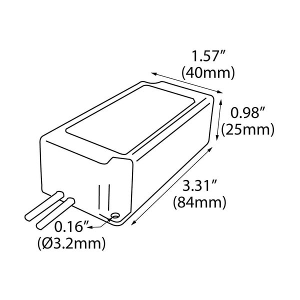 24V 2.5A 60W Compact Dimmable Hardwire Power Supply