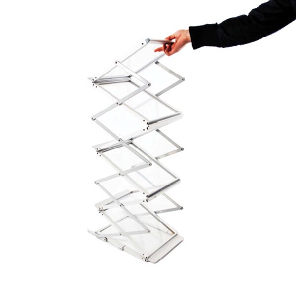 Zig Zag Style Folding Brochure Holder W/ Carry Bag