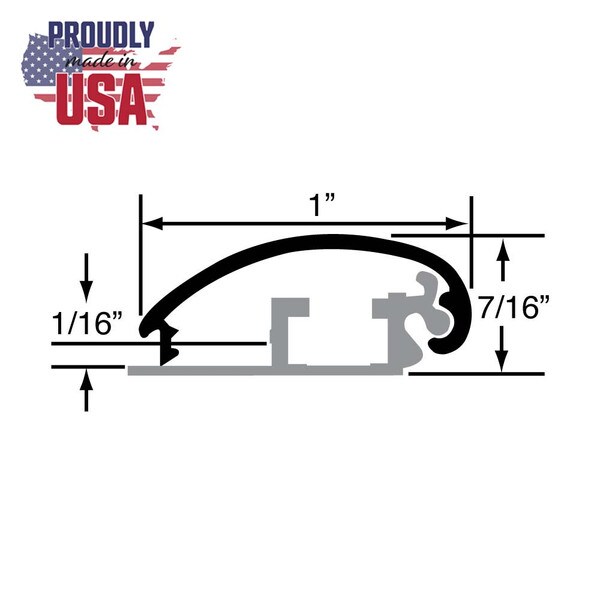 8'l Mill Finish Alum Frame Profiles Top And Bottom | FLF-19P1-M Series