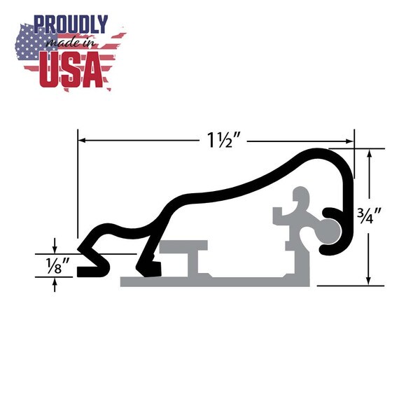 8'l Mill Finish Alum Frame Profiles Top And Bottom | FLF-37S-M Series