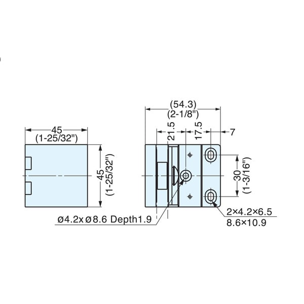 Sugatsune Glass Door Hinge without Catch | GH-456N/CR Series