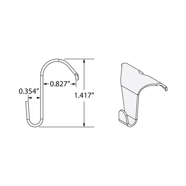 Moulding Hook For Art System | White