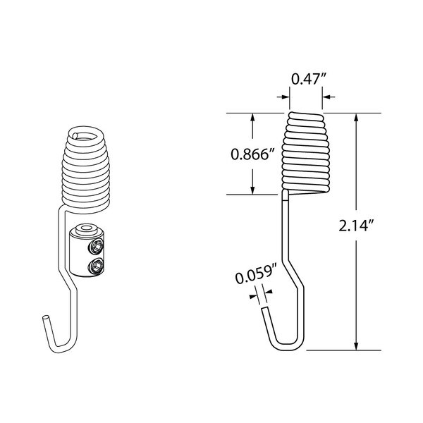 Spring Hook For Art System | Nickel Finish