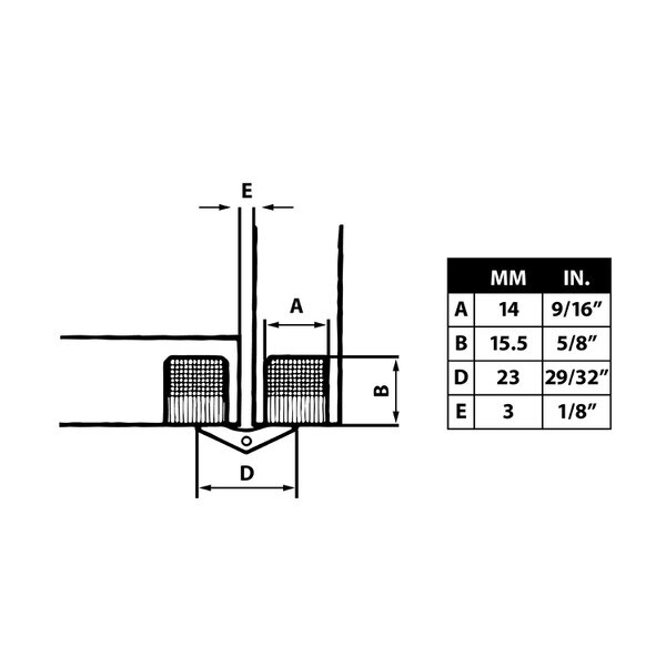 14mm | Solid Brass | Non Mortise Cylinder Hinge | H-240-14 Series