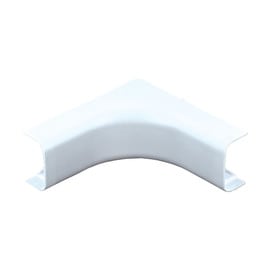 White Plastic Inside Corner for Wire Hider or Snap Latching Duct Systems