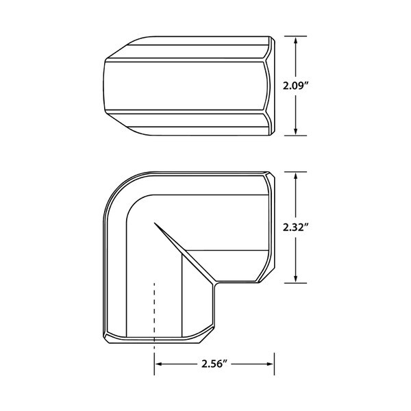 Aluminum 90 Degree Elbow For 1-1/4" Pipe