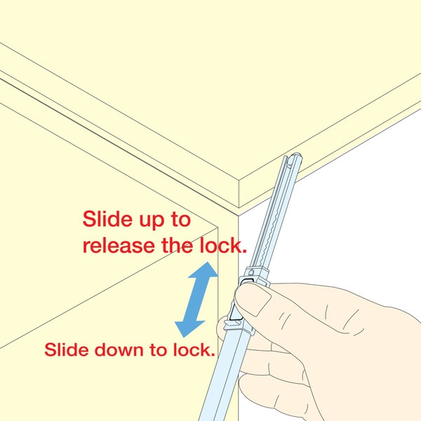 Sugatsune 5-33/64" Long Stainless Steel Mini Lid Stay with Lock | L-FS140 Series