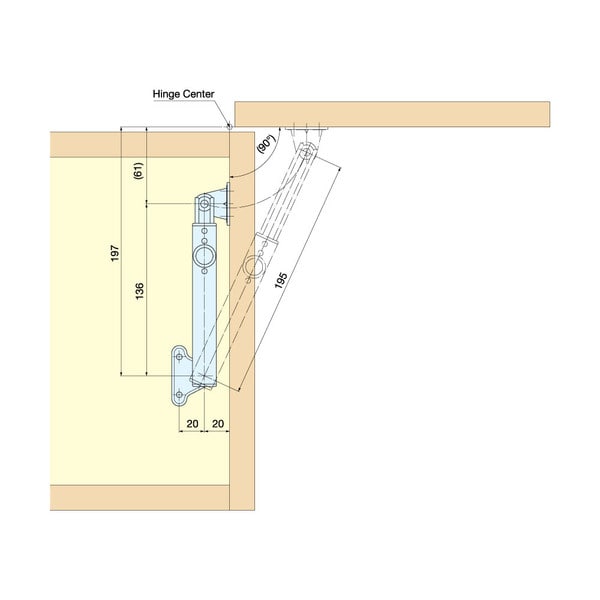 Sugatsune Lid Stay (with Locking) | LSP-195B Series