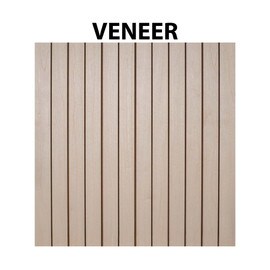 4ft Wide by 8ft High 5/32in Thick Unfinished Veneer Decorative Wall Tambour Panel 1in Wide Slat Pattern