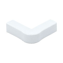 White Plastic Outside Corner for Wire Hider or Snap Latching Duct Systems