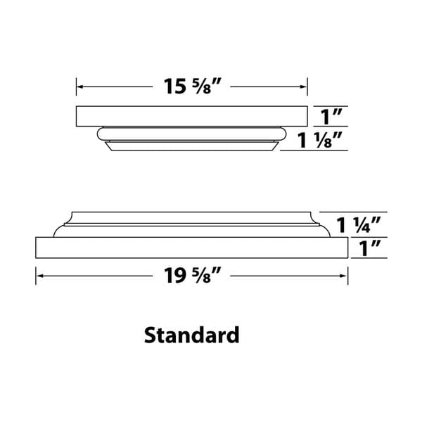 5' High x 16" Wide PVC Recessed Panel Tapered PVC Craftsman Series Column