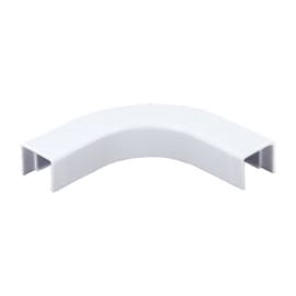 White Plastic Right Angle for Wire Hider or Snap Latching Duct Systems