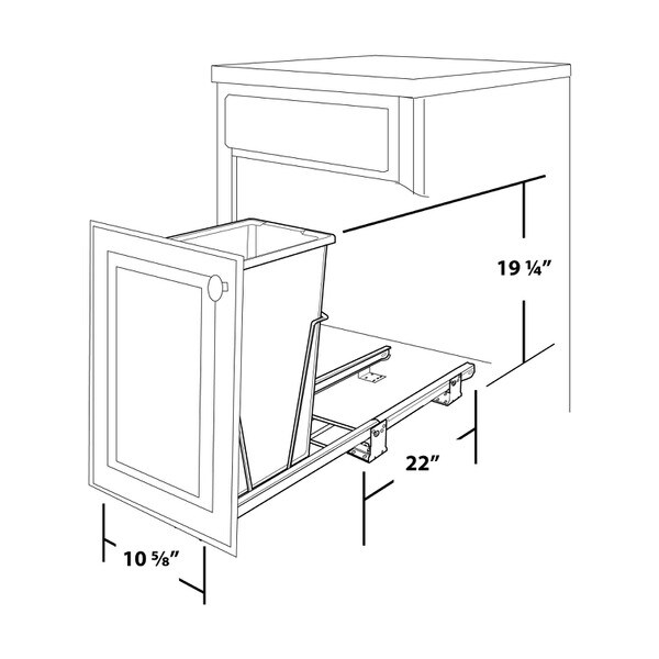 Rev-A-Shelf | 35 Qrt | Pull-Out Waste Container