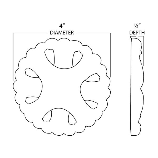 Hand Carved | Solid North American | Rosette Applique | RWC003 Series