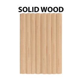 1ft Wide x 8 ft High Unfinished Solid Maple Decorative Tambour Sheet 1-1/2in Wide Fluted/Pencil Pattern Slats