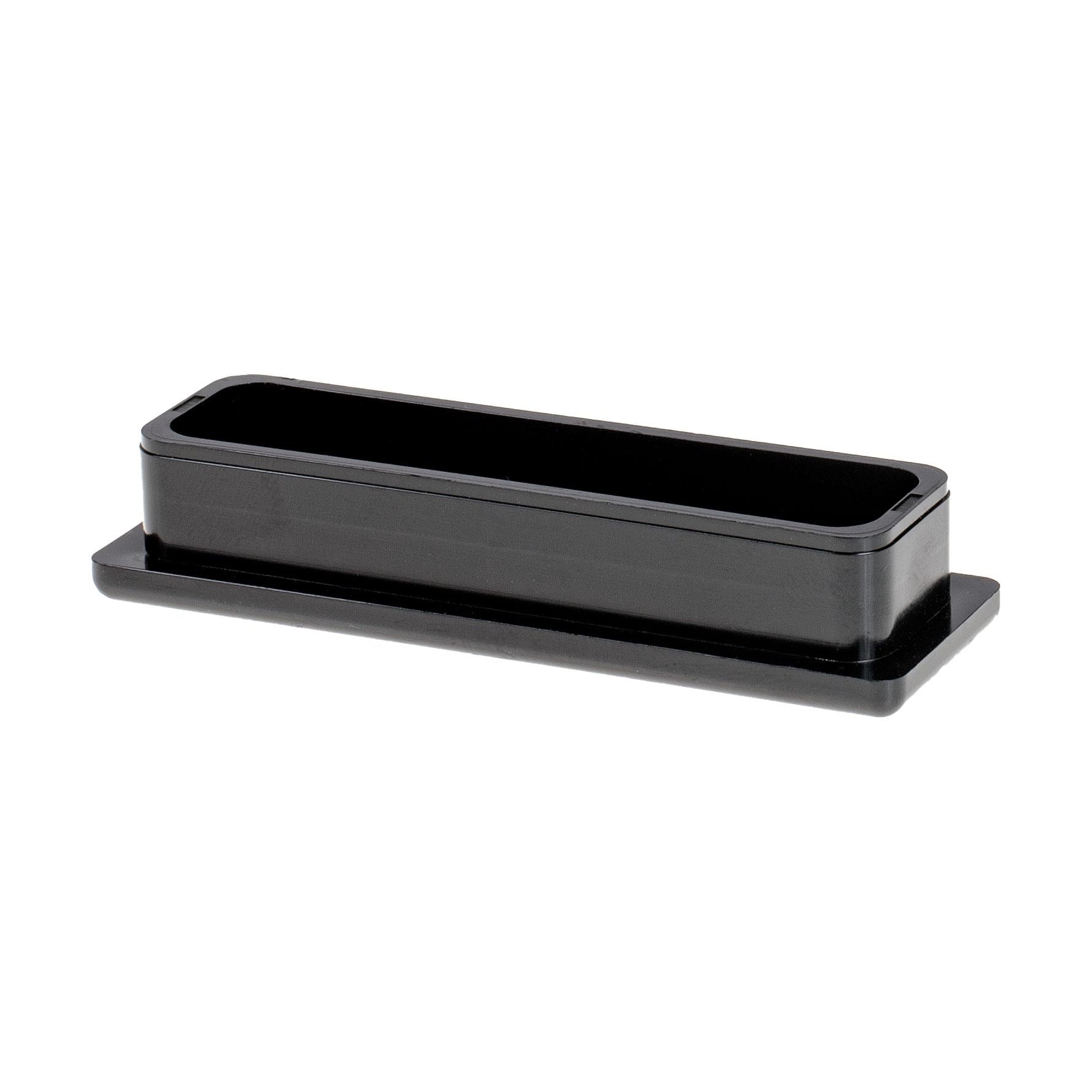 Rectangular plastic store end caps