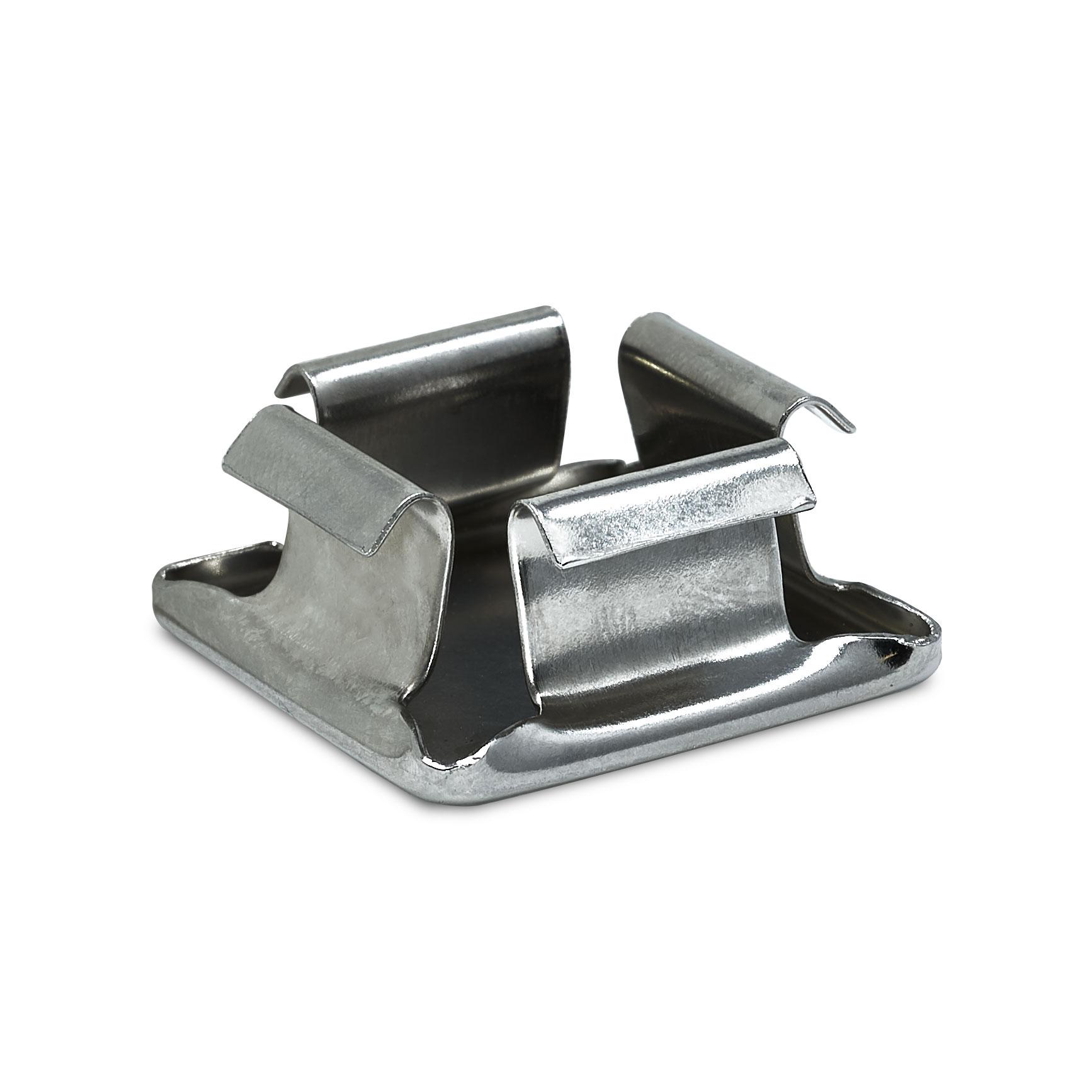 Metal Inside Spring Loaded End Cap 1in Sq | T48-U2-WH-12