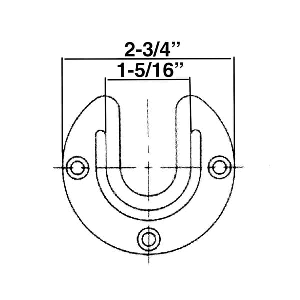 U-Flange for 1-5/16in Dia Rod