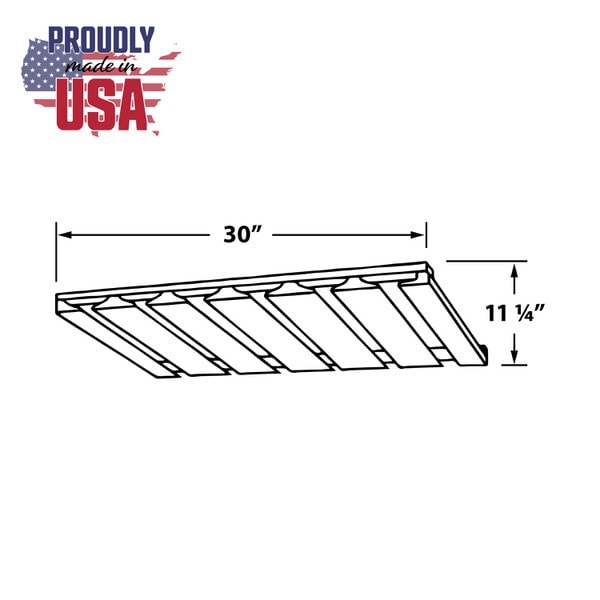 11-1/4" Unfinished Maple Stemware Rack 30" Length