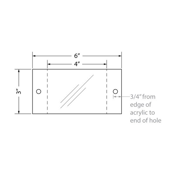 6"W X 3"H Tamprproof Wall Sign Kit W/ 2 Standoffs