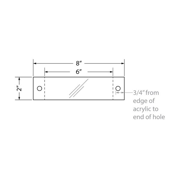 8"W X 2"H Premium Wall Sign Kit W/ 2 Standoffs