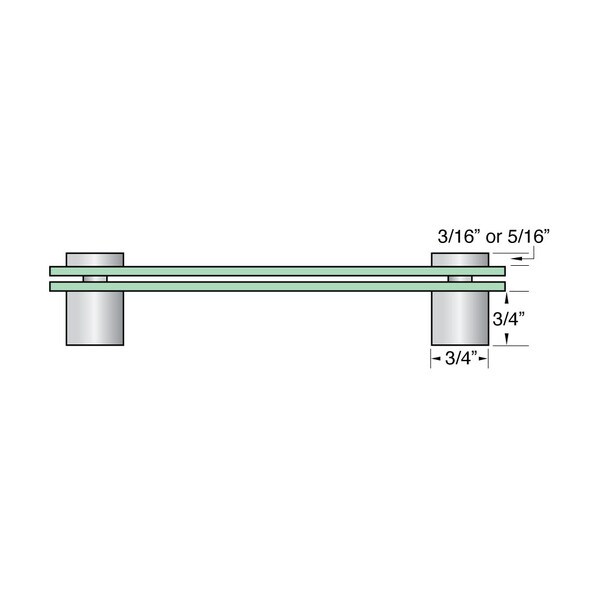 6"W X 3"H Tamprproof Wall Sign Kit W/ 2 Standoffs