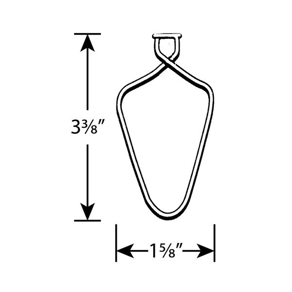 Steel Metal Squeeze Clip for Signage and Displays | 1-5/8in W x 3-3/8in Long