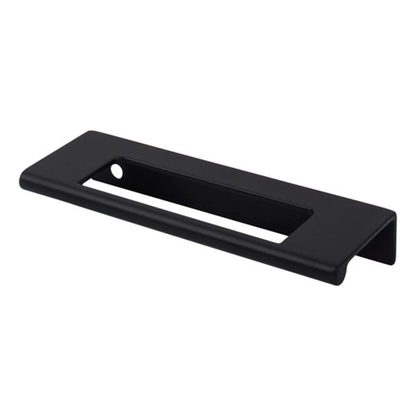 Europa Cut Out Tab 3 3/4" C/C Pull Flat Black