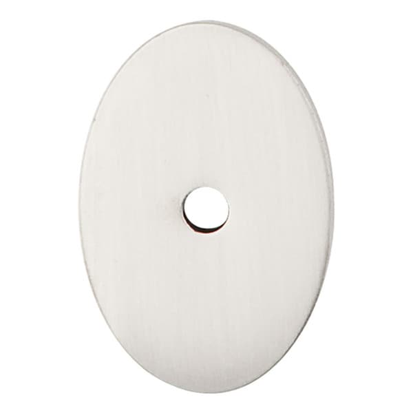 Med. Oval Backplate 1-1/2" L. Brushed Satin Nickel