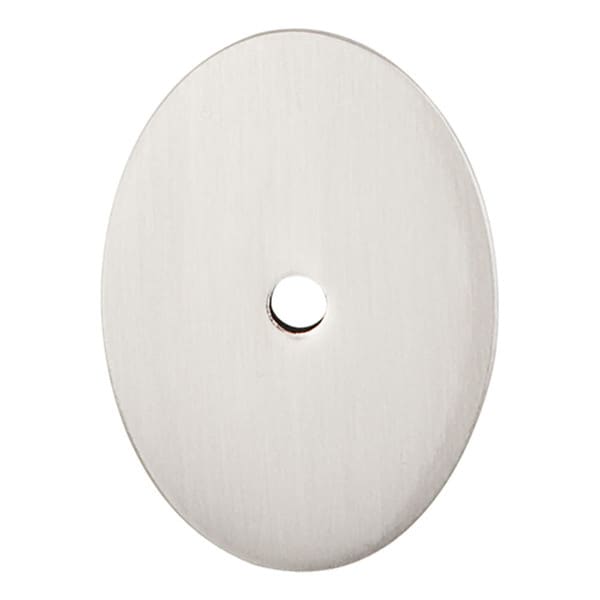 Large Oval Backplate 1-3/4" L Brushed Satin Nickel