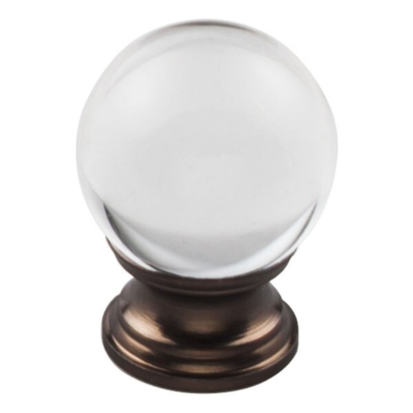 Clarity Clear Glass Rd 1 3 16 Knob W Oil Rubbed Bronze Base