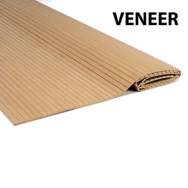 4ft Wide by 8ft High Unfinished Veneer Decorative Wall Tambour Panel 1/2in Wide Slat Pattern