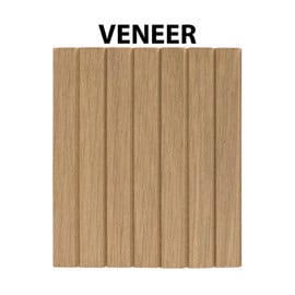 4ft Wide by 8ft High Unfinished Veneer Decorative Wall Tambour Panel 3/4in Wide Slat Pattern