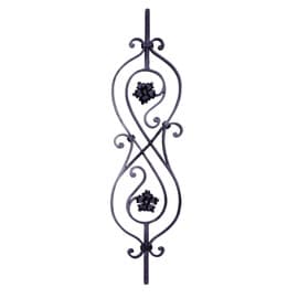 10 5/8"W X 39 3/8"Tall Wrought Iron Panel