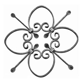 1/2" x 1/4" x 14-1/2" Dia Unfinishd Wrought Iron Rosette