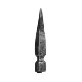 1" x Dia Base x 6-5/16" H Wrought Iron Spear Points